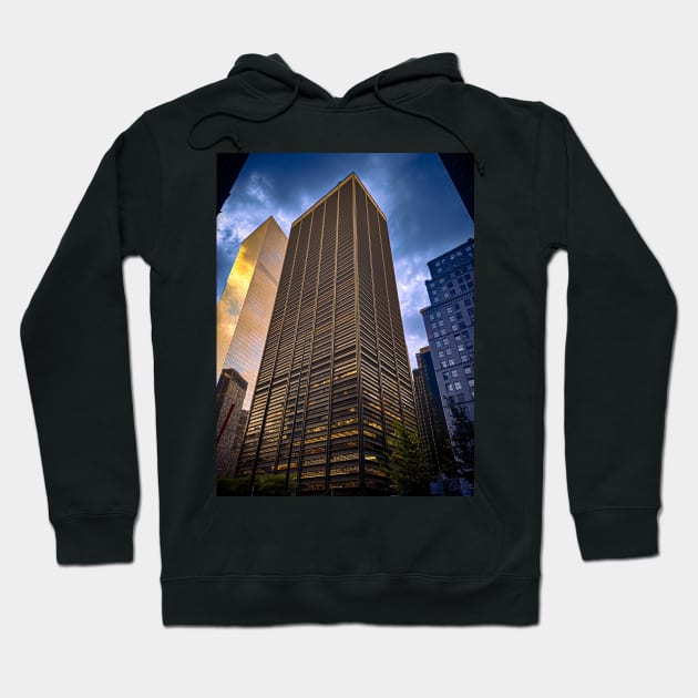 Financial District Skyscraper Skyline Manhattan NYC Hoodie by eleonoraingrid